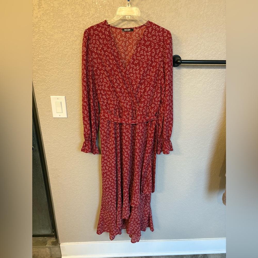 Women's Wrap Dress with Tie Waist